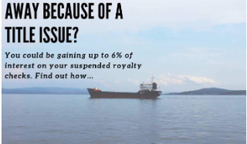 Earn 6 percent on suspended royalty checks.